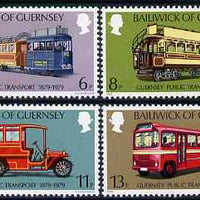 Guernsey 1979 History of Public Transport set of 4 unmounted mint, SG 203-206