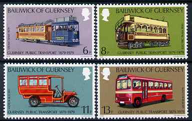 Guernsey 1979 History of Public Transport set of 4 unmounted mint, SG 203-206