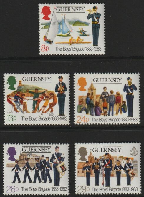 Guernsey 1983 Centenary of Boys' Brigade set of 5 unmounted mint, SG 268-72