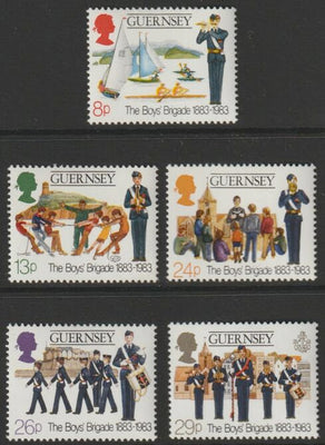 Guernsey 1983 Centenary of Boys' Brigade set of 5 unmounted mint, SG 268-72