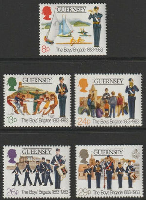 Guernsey 1983 Centenary of Boys' Brigade set of 5 unmounted mint, SG 268-72