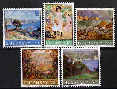 Guernsey 1983 Centenary of Renoir's visit to Guernsey set of 5 unmounted mint, SG 277-81