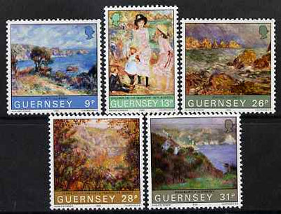 Guernsey 1983 Centenary of Renoir's visit to Guernsey set of 5 unmounted mint, SG 277-81