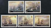 Guernsey 1986 150th Death Anniversary of Admiral Lord De Saumarez set of 5 unmounted mint, SG 360-64