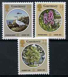 Guernsey 1986 Europa - Nature & Environment Protection set of 3 unmounted mint, SG 366-68
