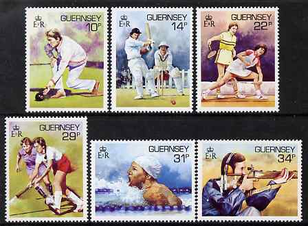 Guernsey 1986 Sport in Guernsey set of 6 unmounted mint, SG 371-76