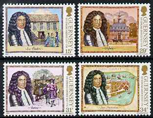 Guernsey 1987 350th Birth Anniversary of Sir Edmund Andros set of 4 unmounted mint, SG 400-403