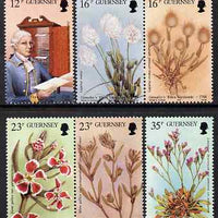 Guernsey 1988 Bicent of Joshua Gosselin's Flora Sarniensis set of 6 unmounted mint, SG 433-38
