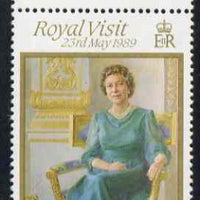 Guernsey 1989 Royal Visit (Portrait of Queen Elizabeth II by June Mendoza) unmounted mint, SG 462