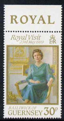 Guernsey 1989 Royal Visit (Portrait of Queen Elizabeth II by June Mendoza) unmounted mint, SG 462