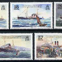 Guernsey 1989 Centenary of Great Western Railway Service to Channel Islands set of 5 unmounted mint, SG 463-67