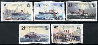 Guernsey 1989 Centenary of Great Western Railway Service to Channel Islands set of 5 unmounted mint, SG 463-67