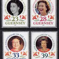 Guernsey 1992 40th Anniversary of Acession set of 4 unmounted mint, SG 552-55