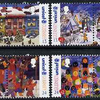 Guernsey 1995 Christmas - 50th Anniversary of UNICEF set of 8 unmounted mint, SG 686-93