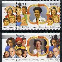 Guernsey 1996 Europa - Famous Women set of 2 unmounted mint, SG 694-95