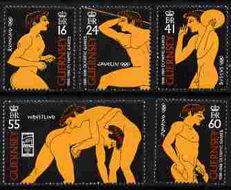 Guernsey 1996 Centenary of Modern Olympic Games perf set of 5 unmounted mint