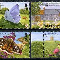 Guernsey 1997 WWF - Endangered Species - Butterflies & moths set of 4 unmounted mint, SG 730-33