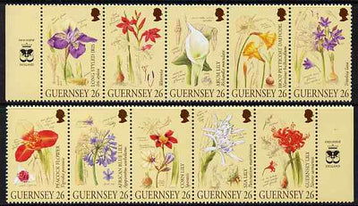 Guernsey 2000 'A Botanist's Sketchbook' set of 10 unmounted mint, SG 867-76
