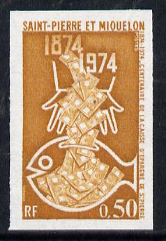 St Pierre & Miquelon 1974 Savings Bank (Fish) imperf colour trial proof (as SG 529) several different colour combinations available but price is for ONE unmounted mint