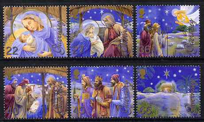 Guernsey 2002 Christmas set of 6 unmounted mint, SG 972-77