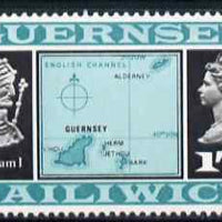 Guernsey 1969-70 1s 6d Map & William I (Type 1) unmounted mint, SG 23