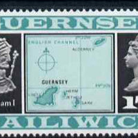 Guernsey 1969-70 1s 6d Map & William I (Type 2) unmounted mint, SG 23b