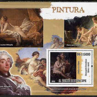St Thomas & Prince Islands 2009 Nude Paintings perf s/sheet unmounted mint