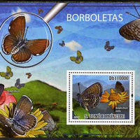 St Thomas & Prince Islands 2009 Worlds Largest Butterflies & Moths perf s/sheet unmounted mint