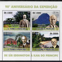 St Thomas & Prince Islands 2009 Sir Arthur Stanley Eddington perf sheetlet containing 4 values unmounted mint