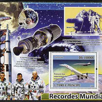 St Thomas & Prince Islands 2009 Space & Concorde perf s/sheet unmounted mint