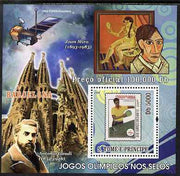 St Thomas & Prince Islands 2009 Olympic Games - Mozambique stamp showing Table Tennis perf s/sheet (limited edition) unmounted mint