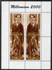 Somaliland 2000 Millennium 2000 Charlie Chaplin perf sheetlet containing 4 values unmounted mint. Note this item is privately produced and is offered purely on its thematic appeal