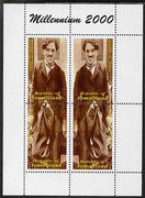 Somaliland 2000 Millennium 2000 Charlie Chaplin perf sheetlet containing 4 values unmounted mint. Note this item is privately produced and is offered purely on its thematic appeal