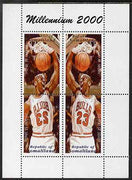 Somaliland 2000 Millennium 2000 Michael Jordan perf sheetlet containing 4 values unmounted mint. Note this item is privately produced and is offered purely on its thematic appeal