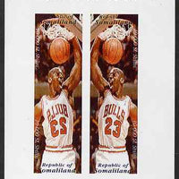 Somaliland 2000 Millennium 2000 Michael Jordan imperf sheetlet containing 4 values unmounted mint. Note this item is privately produced and is offered purely on its thematic appeal