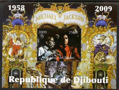 Djibouti 2009 Michael Jackson perf m/sheet unmounted mint. Note this item is privately produced and is offered purely on its thematic appeal