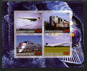 Djibouti 2007 Railways & Concorde #1 imperf sheetlet containing 4 values unmounted mint. Note this item is privately produced and is offered purely on its thematic appeal