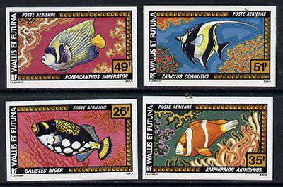Wallis & Futuna 1977 Fish imperf set of 4 from limited printing unmounted mint, SG 278-81