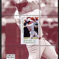 Somaliland 1999 Great People of the 20th Century - Mark McGwire (Baseball) perf souvenir sheet unmounted mint. Note this item is privately produced and is offered purely on its thematic appeal