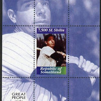 Somaliland 1999 Great People of the 20th Century - Joe Di Maggio (Baseball) perf souvenir sheet unmounted mint. Note this item is privately produced and is offered purely on its thematic appeal
