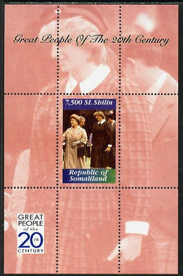 Somaliland 1999 Great People of the 20th Century - Queen Mother & Princess Diana perf souvenir sheet unmounted mint. Note this item is privately produced and is offered purely on its thematic appeal
