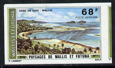 Wallis & Futuna 1976 Landscapes 68f (Gahi Bay) imperf proof from limited printing unmounted mint, SG 252*
