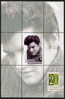Turkmenistan 1999 Elvis Presley perf souvenir sheet unmounted mint