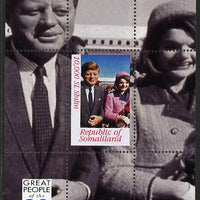 Somaliland 1999 Great People of the 20th Century - JFK & Jackie perf souvenir sheet unmounted mint