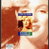 Somaliland 1999 Great People of the 20th Century - Marilyn Monroe imperf souvenir sheet unmounted mint. Note this item is privately produced and is offered purely on its thematic appeal