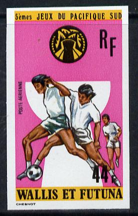 Wallis & Futuna 1975 South Pacific Games 44f (Football) imperf proof from limited printing unmounted mint, SG 245*