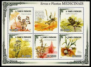 St Thomas & Prince Islands 2009 Medical Plants perf sheetlet containing 5 values unmounted mint