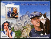 St Thomas & Prince Islands 2009 Cats and their Masters perf s/sheet unmounted mint (David Bowie, Liz Taylor & Bill Clinton)