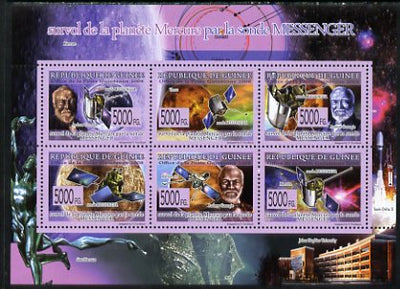 Guinea - Conakry 2009 Planet Mercury Fly-by perf sheetlet containing 6 values unmounted mint