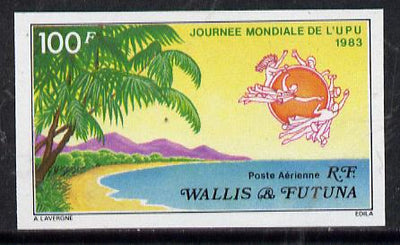 Wallis & Futuna 1983 UPU Day (Island Scene) imperf proof from limited printing, SG 420*